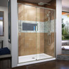 DreamLine SHDR-2260720-04 The DreamLine Flex pivot shower door or enclosure has modern appeal and a semi-frameless design that is ideal for those that want the beauty of frameless glass, but have budget or design limitations. The versatile Flex model