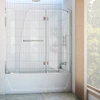 DreamLine SHDR-3148586-EX-01 The DreamLine Aqua is frameless shower or tub screen with European appeal and modern architectural design. With a stunning curved silhouette that creates an open, inviting feel, the Aqua will transform your bathroom with
