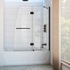 DreamLine SHDR-3148586-06 The DreamLine Aqua is frameless shower or tub screen with European appeal and modern architectural design. With a stunning curved silhouette that creates an open, inviting feel, the Aqua will transform your bathroom with