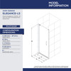DreamLine Elegance-LS SHDR-4325000-04 Frameless Pivot Shower Door