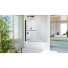 DreamLine Aqua-Q Swing SD-373458Q-09 Frameless Pivot Tub Screen with Towel Bar
