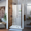 DreamLine SHDR-20417210S-06 The DreamLine Unidoor is a frameless swing shower door designed in step with modern market trends. The elegant design and an incredible range of sizes are combined in the Unidoor for the look of custom glass at an
