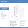DreamLine SD-374072Q-06 Aqua-Q Frameless Pivot Swing Shower Door with Towel Bar