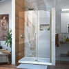 DreamLine SHDR-20447210-04 The DreamLine Unidoor is a frameless swing shower door designed in step with modern market trends. The elegant design and an incredible range of sizes are combined in the Unidoor for the look of custom glass at an