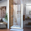 DreamLine SHDR-20347210-04 The DreamLine Unidoor is a frameless swing shower door designed in step with modern market trends. The elegant design and an incredible range of sizes are combined in the Unidoor for the look of custom glass at an