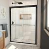 DreamLine SHDR-1854720-09 The DreamLine Duet Plus sliding bypass shower or tub door has a sleek, elegant design that will complement both classic and modern bathroom decors. The Duet Plus features semi-frameless glass and smooth gliding rollers for a