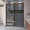 DreamLine SHDR-166076G-06 The DreamLine Encore bypass sliding shower or tub door has a modern frameless look to make your shower the focal point of the bathroom. Encores elegant bypass design provides smooth and quiet sliding operation, with the