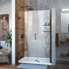 DreamLine SHDR-20427210CS-06 The DreamLine Unidoor is a frameless swing shower door designed in step with modern market trends. The elegant design and an incredible range of sizes are combined in the Unidoor for the look of custom glass at an