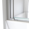 DreamLine SD-373458Q-04 Aqua-Q Frameless Pivot Swing Tub Screen with Towel Bar