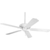 Progress Lighting 94250230 P2502-30 52-Inch Patio Fan with 5 Blades and 3-Speed Reversible Motor White Fan with Abs White Blades For Outdoor Use, White
