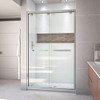 DreamLine SHDR-1648760-04 The DreamLine Encore bypass sliding shower or tub door has a modern frameless look to make your shower the focal point of the bathroom. Encores elegant bypass design provides smooth and quiet sliding operation, with the
