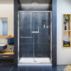 DreamLine SHDR-0948720-01 The DreamLine Infinity-Z sliding shower or tub door offers classic style with a modern touch. The Infinity-Z will transform your bathroom with a beautiful balance of functionality, elegance and sophistication. A variety of