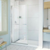 DreamLine SD-373472Q-01 The DreamLine Aqua-Q Swing is a frameless shower screen with a continuous pivot. The design offers a clean and elegant look to complement your open-space decor. Paired with a convenient towel bar, the integrated self-centering