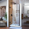 DreamLine SHDR-20367210-09 The DreamLine Unidoor is a frameless swing shower door designed in step with modern market trends. The elegant design and an incredible range of sizes are combined in the Unidoor for the look of custom glass at an