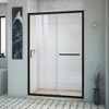 DreamLine DL6975CLC-22-09 The DreamLine Infinity-Z sliding shower or tub door offers classic style with a modern touch. The Infinity-Z will transform your bathroom with a beautiful balance of functionality, elegance and sophistication. A variety of