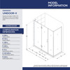DreamLine Unidoor-X E3290630L-04 Frameless Shower Door Enclosure