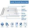 DreamLine SlimLine DLT-1042420 Shower Base – High-Gloss Acrylic with SlipGrip Safety