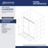 DreamLine DL-6942R-04CL CHARISMA Frameless Bypass Shower Door with SlimLine Base Kit