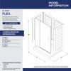 DreamLine Flex DL-6230R-04 Pivot Shower Door with SlimLine Base and Q-Wall Backwall Kit