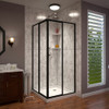 DreamLine DL-6710-09 This kit combines a CORNERVIEW shower enclosure with a coordinating SlimLine shower base. The CORNERVIEW shower enclosure is a perfect combination of solid construction and timeless design. The corner installation provides an