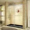 DreamLine DL-6941C-88-01 This DreamLine shower kit offers the perfect solution for a bathroom remodel or tub-to-shower conversion project with a CHARISMA frameless bypass shower door and a coordinating SlimLine shower base. The CHARISMA has a no wall