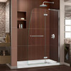 DreamLine DL-6520R-01CL The DreamLine Aqua Ultra is frameless shower or tub screen with European appeal and modern architectural design. With a stunning curved silhouette that creates an open, inviting feel, the Aqua Ultra will transform your