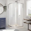 DreamLine DL-6701-22-01 The DreamLine Prime sliding shower enclosure and base kit adds style and bold design to your shower space. The neo round sliding style of the Prime enclosure can fit into virtually any corner, making it perfect for smaller to