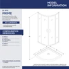 DreamLine Prime DL-6701-22-01 Neo Round Sliding Shower Enclosure & Base Kit