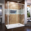 DreamLine Flex DL-6720R-01CL Pivot Shower Enclosure with SlimLine Base Kit
