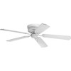 Progress Lighting 94252530 P2525-30 52-Inch Hugger 5 Blade Fan with 3-Speed Reversible Motor with White Blades, White