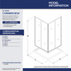 DreamLine DL-6709-01 Cornerview Sliding Shower Enclosure with Center Opening Corner Installation