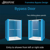 DreamLine DL-6940C-22-01 CHARISMA Frameless Bypass Shower Door & SlimLine Base Kit