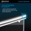 DreamLine DL-6941R-22-04 CHARISMA Frameless Bypass Shower Door & SlimLine Base Kit