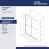 DreamLine Duet DL-6950R-22-01 Semi-Frameless Sliding Bypass Shower/Tub Door
