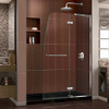 DreamLine DL-6521R-88-01 The DreamLine Aqua Ultra is frameless shower or tub screen with European appeal and modern architectural design. With a stunning curved silhouette that creates an open, inviting feel, the Aqua Ultra will transform your