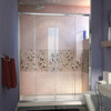 DreamLine DL-6961L-22-01 The DreamLine Visions shower or tub door offers breathtaking style for your shower area. Visions features a unique design with two stationary glass panels and two sliding glass panels that open to create an ample center point