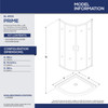 DreamLine Prime DL-6703-22-01FR Sliding Shower Enclosure and Base Kit