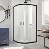DreamLine DL-6703-09CL The DreamLine Prime sliding shower enclosure and base kit adds style and bold design to your shower space. The neo round sliding style of the Prime enclosure can fit into virtually any corner, making it perfect for smaller to