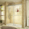 DreamLine DL-6940C-04CL This DreamLine shower kit offers the perfect solution for a bathroom remodel or tub-to-shower conversion project with a CHARISMA frameless bypass shower door and a coordinating SlimLine shower base. The CHARISMA has a no wall