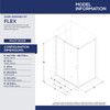 DreamLine Flex DL-6719R-88-01 Pivot Shower Enclosure with SlimLine Base Kit