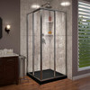 DreamLine DL-6709-88-04 The DreamLine Cornerview sliding shower enclosure provides a modern solution to maximize space with a corner installation and center opening design. The Cornerview has a straight edged style that provides a comfortable