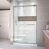 DreamLine DL-7008C-04 The DreamLine Encore bypass sliding shower or tub door has a modern frameless look to make your shower the focal point of the bathroom. Encores elegant bypass design provides smooth and quiet sliding operation, with the added