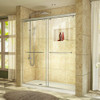 DreamLine DL-6943L-04CL This DreamLine shower kit offers the perfect solution for a bathroom remodel or tub-to-shower conversion project with a CHARISMA frameless bypass shower door and a coordinating SlimLine shower base. The CHARISMA has a no wall