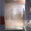 DreamLine DL-6963L-22-04 The DreamLine Visions shower or tub door offers breathtaking style for your shower area. Visions features a unique design with two stationary glass panels and two sliding glass panels that open to create an ample center point