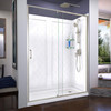 DreamLine DL-6227R-04 Flex Pivot Shower Door Kit with SlimLine Base and Q-Wall Backwall