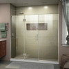 DreamLine D3281472L-04 The DreamLine Unidoor-X is a frameless shower door, tub door or enclosure that features a luxurious modern design, complementing the architectural details, tile patterns and the composition of your bath space. Unidoor-X