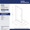 DreamLine Flex DL-6222L-22-01 Pivot Shower Door and SlimLine Base Kit