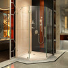 DreamLine DL-6050-22-04 The DreamLine Prism Lux is a fully frameless neo-angle corner shower enclosure with a modern design to transform any shower into a glass oasis. Prism Lux combines style and luxurious design with premium self-closing hinges for
