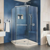 DreamLine DL-6032-22-01 The DreamLine Prism neo-angle shower enclosure features a corner design and a modern shape that is the perfect complement to any bathroom. The Prism maximizes space and creates an open appearance with a frameless glass design