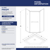 DreamLine Prism DL-6032-22-01 Neo-Angle Frameless Shower Enclosure with Corner Design